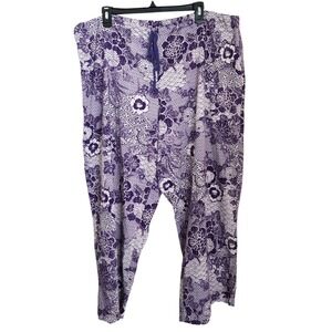 Cruz Natori Pajama Pant 22/24 Asian/ oriental theme Japanese‎ Purple